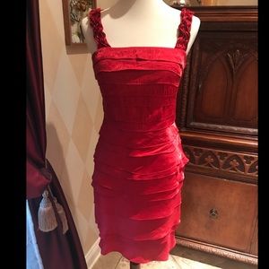 Red cocktail dress